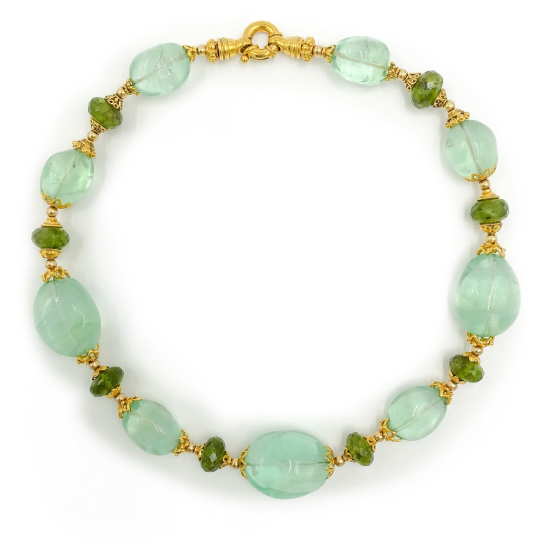 Fluorit-Peridot Collier | CO2